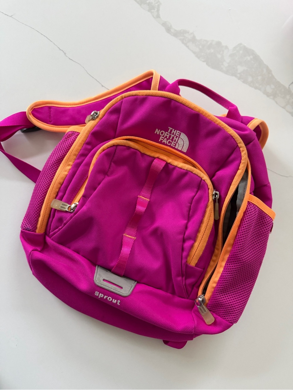 The North Face Pink Sprout Bag Girls Backpack Outdoor Preschool Hiking Bag